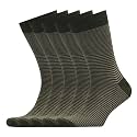 VRD Men's Dress Socks Bamboo Rayon, 5-Pack Crew Socks, Multiple Colors and Designs, Shoe Size 8-13, Gift Box