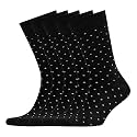 VRD Men's Dress Socks Bamboo Rayon, 5-Pack Crew Socks, Multiple Colors and Designs, Shoe Size 8-13, Gift Box