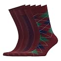 VRD Men's Dress Socks Bamboo Rayon, 5-Pack Crew Socks, Multiple Colors and Designs, Shoe Size 8-13, Gift Box