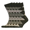VRD Men's Dress Socks Bamboo Rayon, 5-Pack Crew Socks, Multiple Colors and Designs, Shoe Size 8-13, Gift Box
