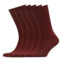 VRD Men's Dress Socks Bamboo Rayon, 5-Pack Crew Socks, Multiple Colors and Designs, Shoe Size 8-13, Gift Box