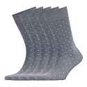 VRD Men's Dress Socks Bamboo Rayon, 5-Pack Crew Socks, Multiple Colors and Designs, Shoe Size 8-13, Gift Box