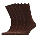 VRD Men's Dress Socks Bamboo Rayon, 5-Pack Crew Socks, Multiple Colors and Designs, Shoe Size 8-13, Gift Box