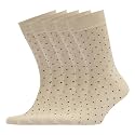 VRD Men's Dress Socks Bamboo Rayon, 5-Pack Crew Socks, Multiple Colors and Designs, Shoe Size 8-13, Gift Box