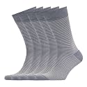 VRD Men's Dress Socks Bamboo Rayon, 5-Pack Crew Socks, Multiple Colors and Designs, Shoe Size 8-13, Gift Box