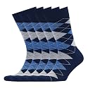 VRD Men's Dress Socks Bamboo Rayon, 5-Pack Crew Socks, Multiple Colors and Designs, Shoe Size 8-13, Gift Box