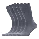 VRD Men's Dress Socks Bamboo Rayon, 5-Pack Crew Socks, Multiple Colors and Designs, Shoe Size 8-13, Gift Box