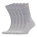 VRD Men's Dress Socks Bamboo Rayon, 5-Pack Crew Socks, Multiple Colors and Designs, Shoe Size 8-13, Gift Box