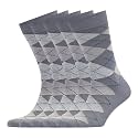 VRD Men's Dress Socks Bamboo Rayon, 5-Pack Crew Socks, Multiple Colors and Designs, Shoe Size 8-13, Gift Box