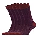 VRD Men's Dress Socks Bamboo Rayon, 5-Pack Crew Socks, Multiple Colors and Designs, Shoe Size 8-13, Gift Box