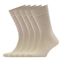 VRD Men's Dress Socks Bamboo Rayon, 5-Pack Crew Socks, Multiple Colors and Designs, Shoe Size 8-13, Gift Box
