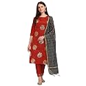 VredeVogel Cotton Silk Blend Straight Embroidery Kurta