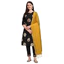 VredeVogel Cotton Silk Blend Straight Embroidery Kurta