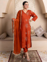 VredeVogel Embroidered Kurta TrouserPant Dupatta Set