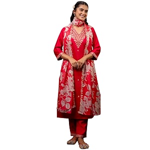 VredeVogel Kurta Set with Dupatta Embroidered