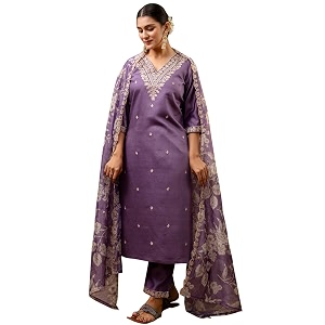 VredeVogel Kurta Set with Dupatta Embroidered