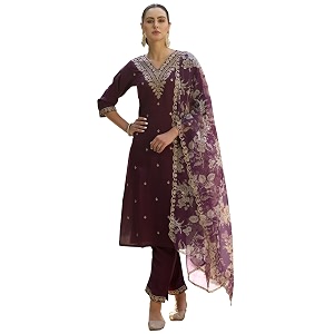 VredeVogel Kurta Set with Dupatta Embroidered