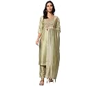 VredeVogel Women39s Chanderi Modal Butti Flare Kurta