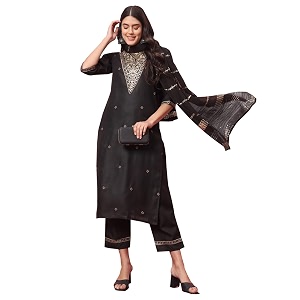 VredeVogel Womens Cotton Blend Kurta Pant Set