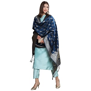 VredeVogel Womens Cotton Silk Blend Straight Kurta