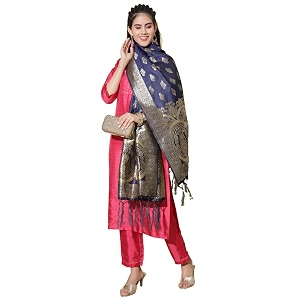 VredeVogel Womens Cotton Silk Blend Straight Kurta