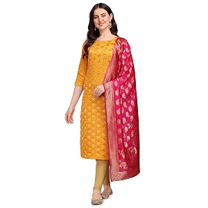 VredeVogel Womens Cotton Silk Blend Straight Kurta