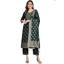 VredeVogel Women39s Cotton Silk Jacquard Kurta Pant