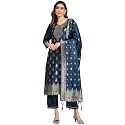 VredeVogel Women39s Cotton Silk Jacquard Kurta Pant