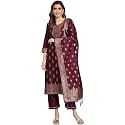 VredeVogel Women39s Cotton Silk Jacquard Kurta Pant