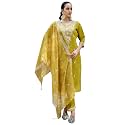 VredeVogel Women39s Silk Blend Embroidered Kurta with