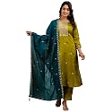 VredeVogel Women39s Silk Blend Embroidered Kurta with