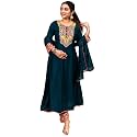 VredeVogel Women39s Silk Blend Embroidered Anarkali Kurta