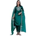 VredeVogel Women39s Silk Blend Embroidered Kurta with