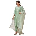 VredeVogel Women39s Silk Blend Embroidered Kurta with