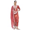 VredeVogel Women39s Silk Blend Embroidered Kurta with