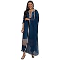 VredeVogel Women39s Silk Blend Embroidered Kurta with