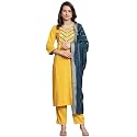 VredeVogel Women Cotton Slub Straight Kurta Set