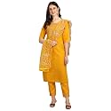 VredeVogel Women Cotton Slub Straight Kurta Set