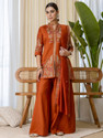 VredeVogel Women Kurta Palazzo Dupatta Set