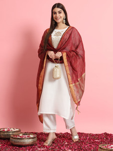 VredeVogel Women Kurta Pant Dupatta Set