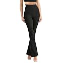 VRENI Ribbed Stretchable Flared Pants for Women