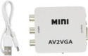 VRISH  TV-out Cable Mini HD AV to VGA Video Converter Box with 3.5mm Audio to PC HDTV Converter.