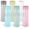Round 500 Ml Frosted Plastic 100% Food Grade Premium Plastic Fridge Unbelievably Slim Square Water Bottle Gift With Soft Mat Finish For Gym|School|Office|Travel&amp;Trekking, Multicolour
