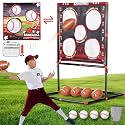 VROGTIK 2-in-1 Football & Baseball Toss Game for Kids Ages 3-8 - Outdoor Garden Toy for Backyard, Beach & Camping, Family Party Fun Sports Toy