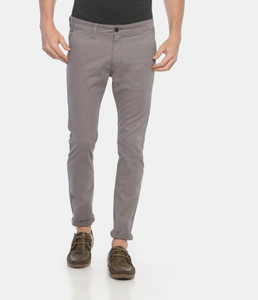 VROJASS Slim Fit Men Grey Trousers