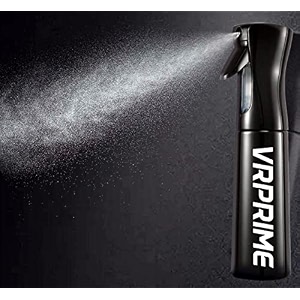 vrprime plastic hair mist spray bottle continuous 360 sprayers ultra fine water mist for cleaning plant gardening ironing amp skin care  trusted by professional salons amp barbers 300 ml black