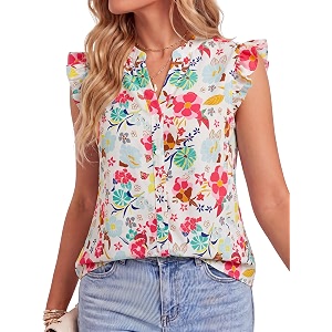 Womens Dressy Striped V Neck Blouse
