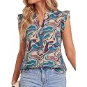 Women39s Dressy Striped V Neck Blouse
