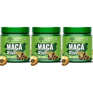 vruksha vitals maca root extract 1000 mg per tablet - 100 tabletscapsules x pack of 3
