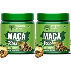 vruksha vitals maca root extract 1000 mg per tablet - 100 tabletscapsules x pack of 2